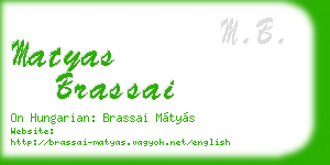 matyas brassai business card